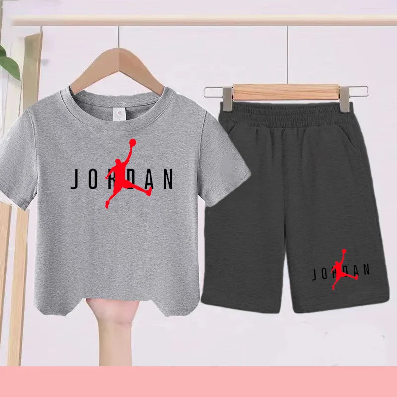Summer Children's Football and Basketball Sports Clothing-children'sT-shirts+shorts Highly Absorbent Sports Short-sleeved Shirts