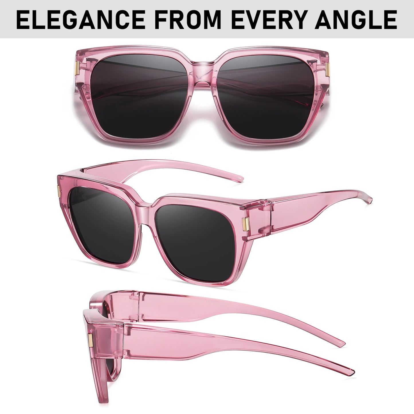Women's Polarized Sunglasses – Anti-Glare UV400 Square Frame