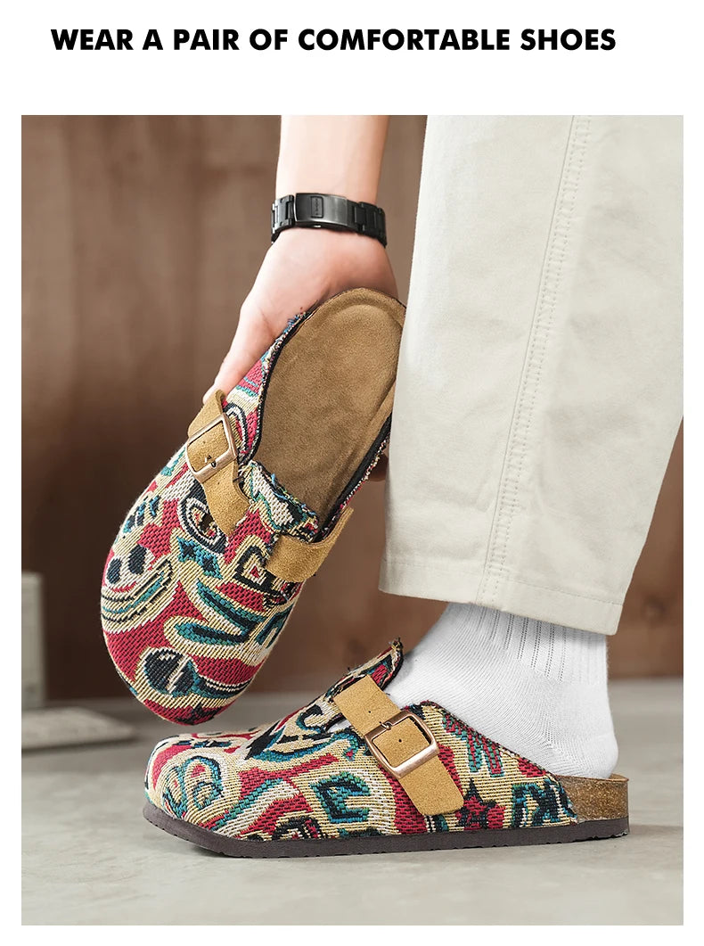 Men's Summer Sandals Casual Shoes Men Comfortable Driving Lazy Shoes Breathable Walking Shoes Non Slip Lightweight Sneakers
