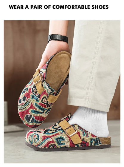 Men's Summer Sandals Casual Shoes Men Comfortable Driving Lazy Shoes Breathable Walking Shoes Non Slip Lightweight Sneakers