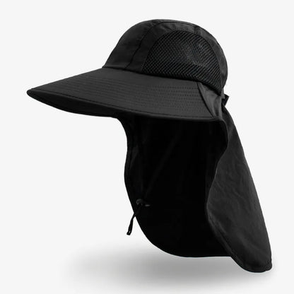 Breathable Wide Brim Fisherman Sun Hat — Outdoor Shawl Cap for Men & Women