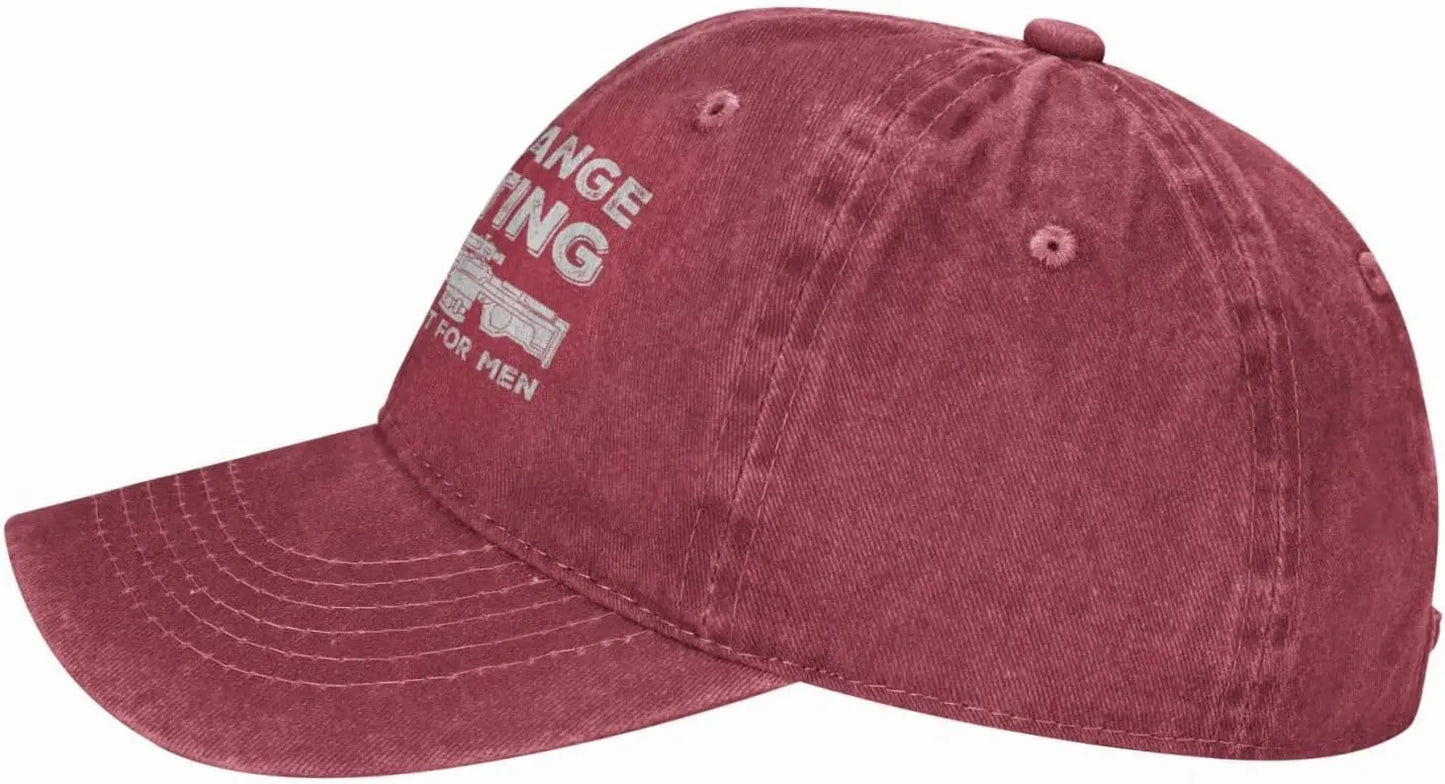 Funny Shooting Slogan Dad Hat — Washed Denim Baseball Cap for Men & Women