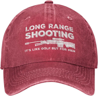 Funny Shooting Slogan Dad Hat — Washed Denim Baseball Cap for Men & Women
