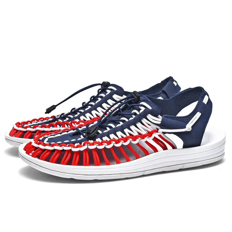 Handwoven Flat Beach Sandals — Breathable Casual Outdoor Sandals for Men & Women