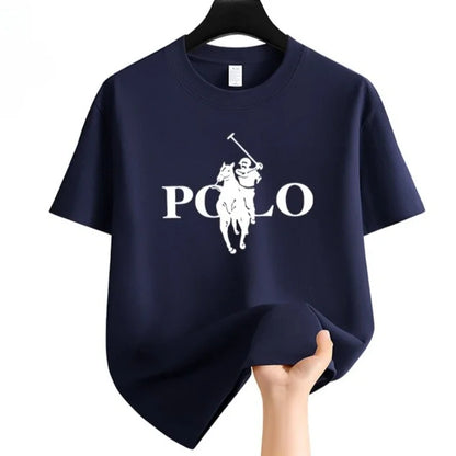 Men's Casual Print T-Shirt — Breathable Short Sleeve Round Neck Top