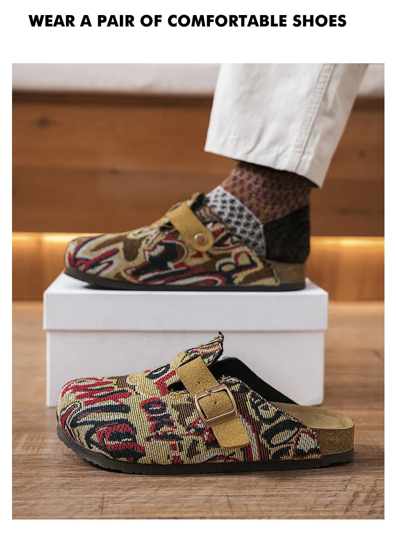 Men's Summer Sandals Casual Shoes Men Comfortable Driving Lazy Shoes Breathable Walking Shoes Non Slip Lightweight Sneakers