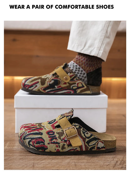 Men's Summer Sandals Casual Shoes Men Comfortable Driving Lazy Shoes Breathable Walking Shoes Non Slip Lightweight Sneakers