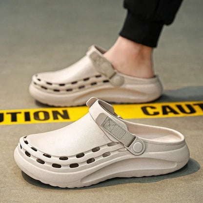 Solid Color Mens Sandals Fashion Trendy Lightweight Outdoor Travel Essentials Beach Shoes Casual Men’s Slippers