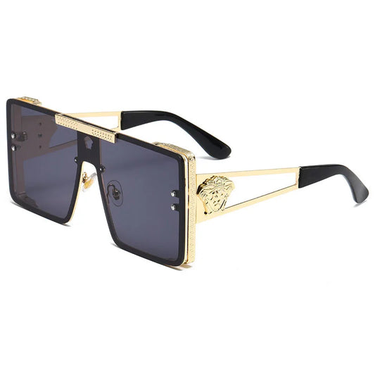 Oversized Metal Frame Sunglasses – Unisex Polarized Street Style