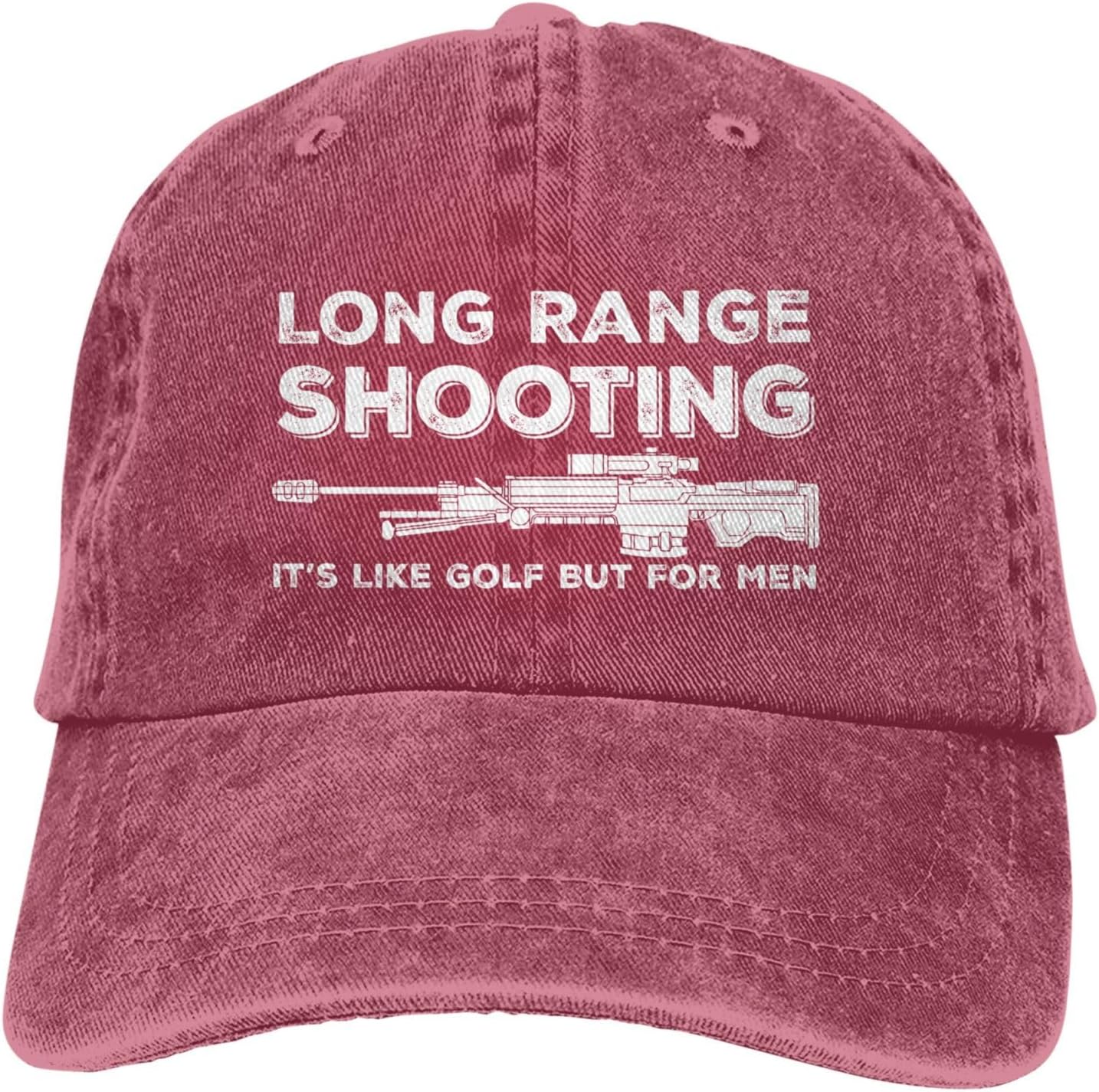 Funny Shooting Slogan Dad Hat — Washed Denim Baseball Cap for Men & Women