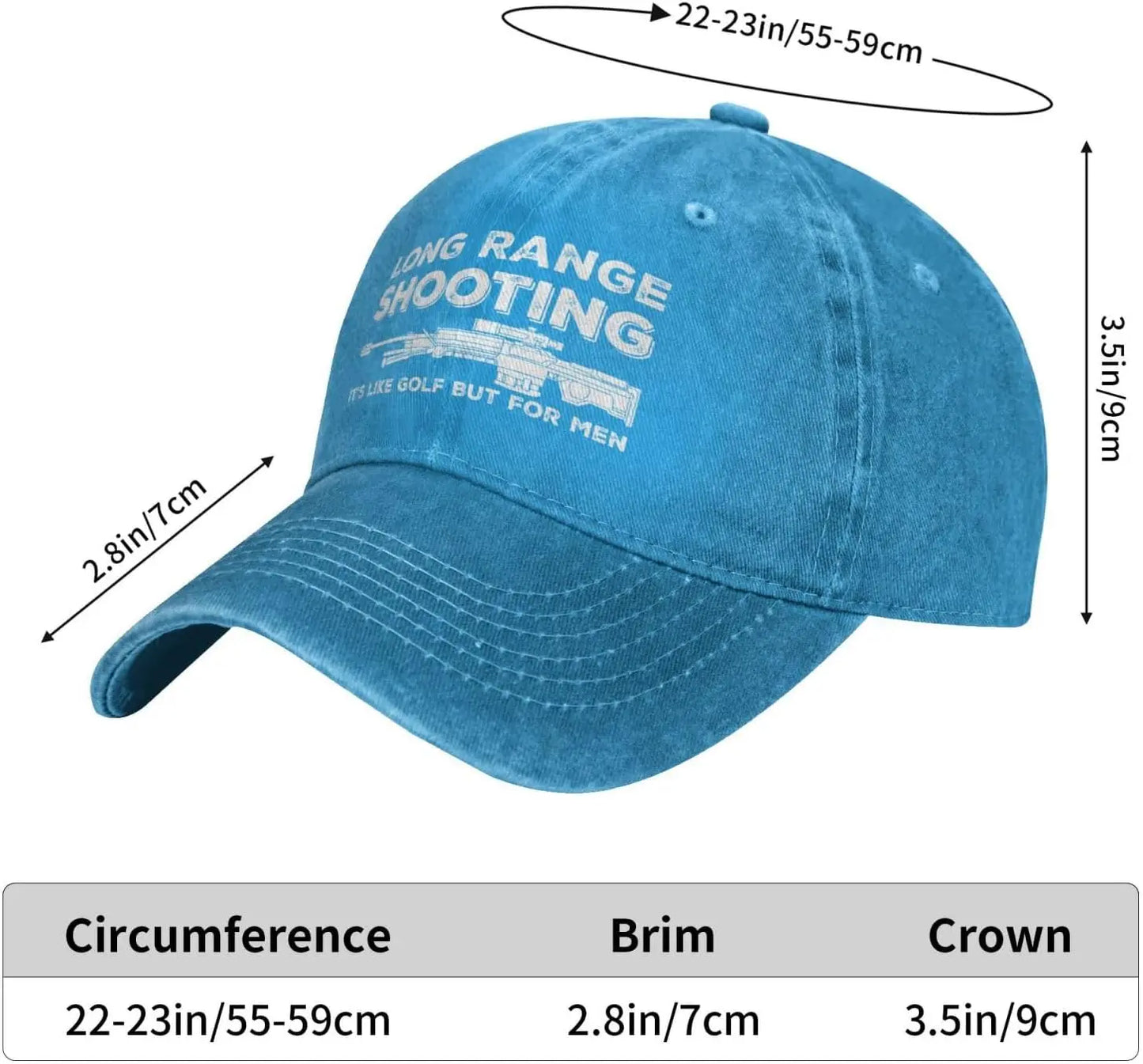 Funny Shooting Slogan Dad Hat — Washed Denim Baseball Cap for Men & Women
