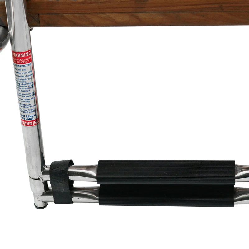 Teak Telescopic Boat Swimming Platform with Ladder