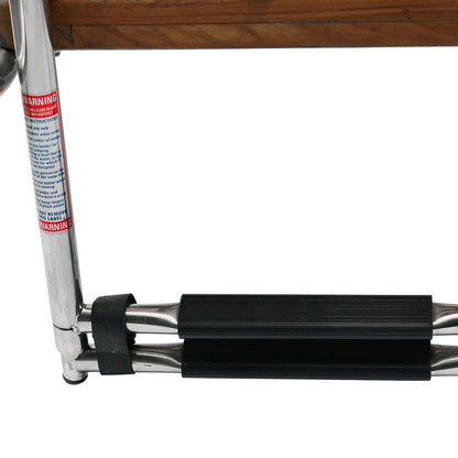 Teak Telescopic Boat Swimming Platform with Ladder