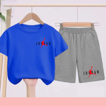 Summer Children's Football and Basketball Sports Clothing-children'sT-shirts+shorts Highly Absorbent Sports Short-sleeved Shirts