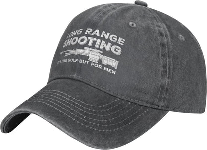 Funny Shooting Slogan Dad Hat — Washed Denim Baseball Cap for Men & Women