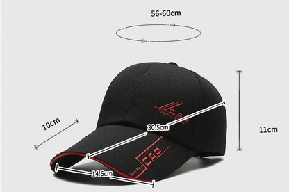 Long Brim Baseball Cap — Outdoor Sun & Fishing Hat for Men & Women