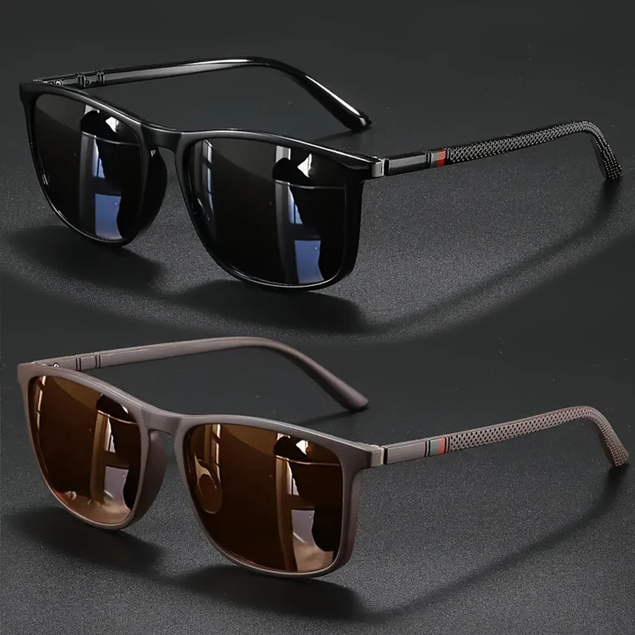 Luxury Square Vintage Sunglasses – Unisex UV400 Polarized