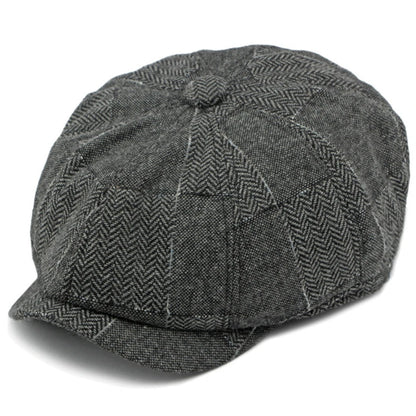 HT4341 Beret Cap Spring Autumn Caps for Men Women Vintage Plaid Octagonal Cap Hat Female Retro Artist Painter Male Beret Hats