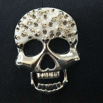 Hip Hop Skull Rivet Snapback Flat Cap — Men & Women