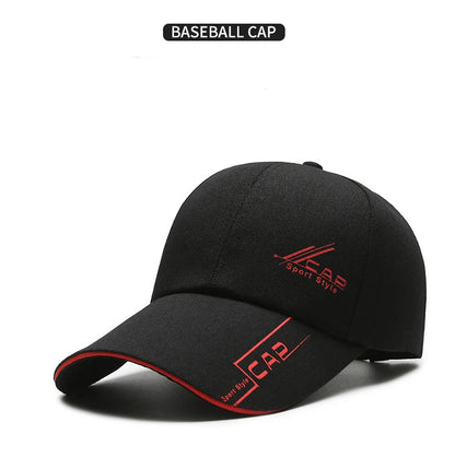 Long Brim Baseball Cap — Outdoor Sun & Fishing Hat for Men & Women