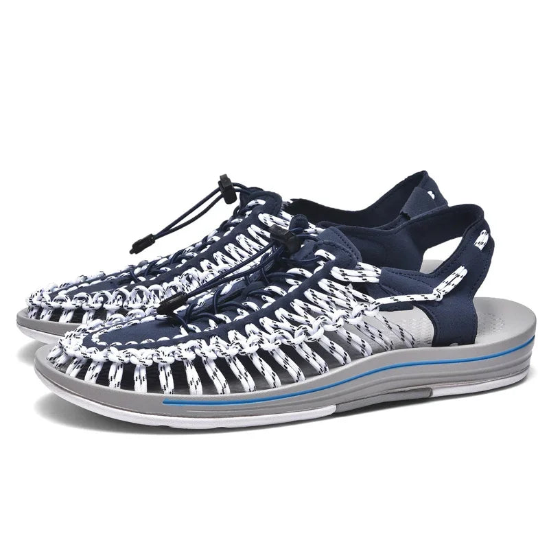 Handwoven Flat Beach Sandals — Breathable Casual Outdoor Sandals for Men & Women