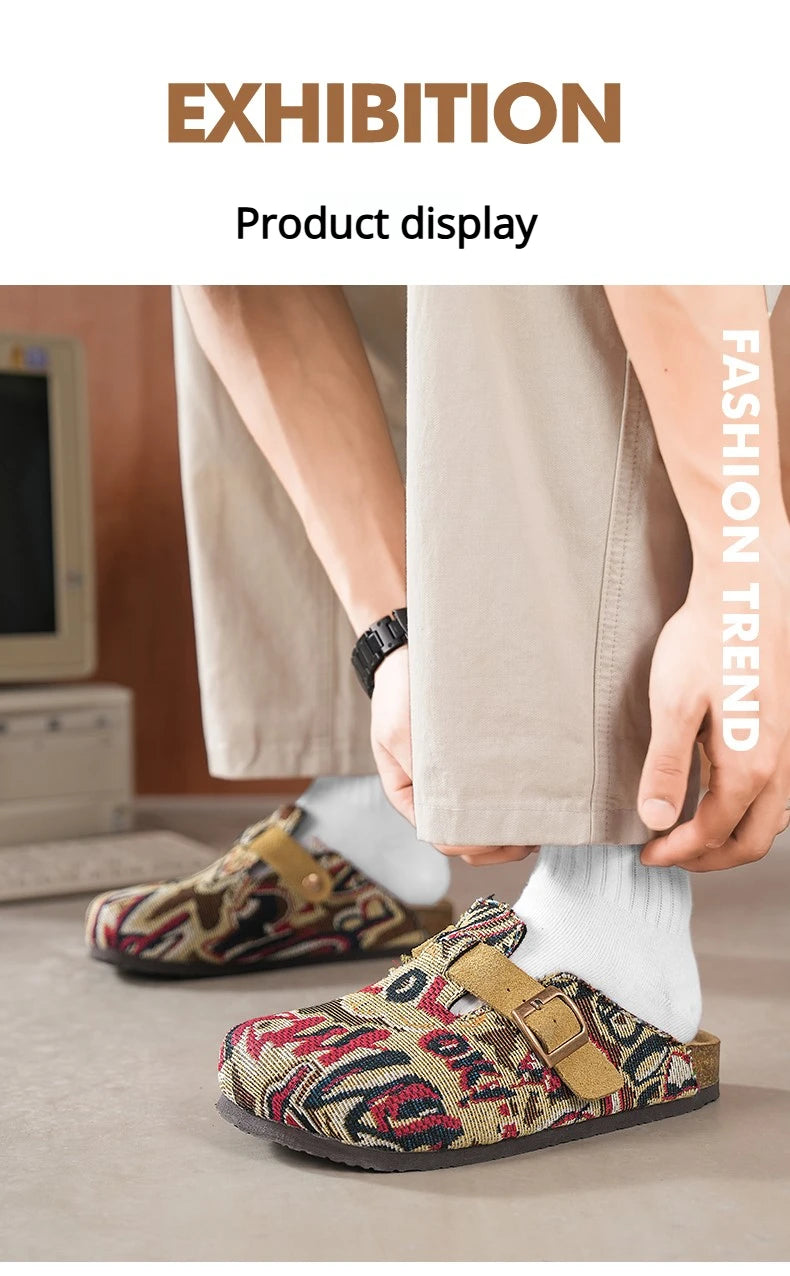 Men's Summer Sandals Casual Shoes Men Comfortable Driving Lazy Shoes Breathable Walking Shoes Non Slip Lightweight Sneakers