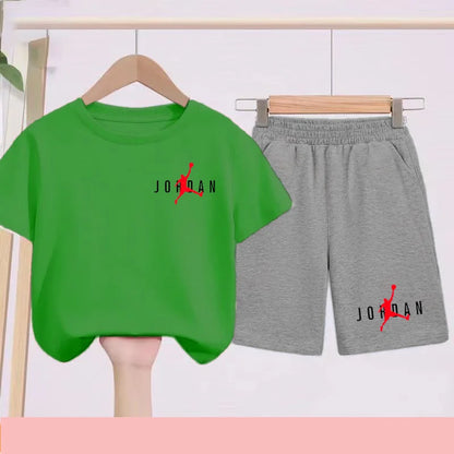 Summer Children's Football and Basketball Sports Clothing-children'sT-shirts+shorts Highly Absorbent Sports Short-sleeved Shirts