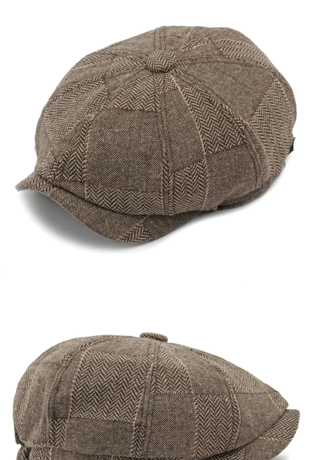 HT4341 Beret Cap Spring Autumn Caps for Men Women Vintage Plaid Octagonal Cap Hat Female Retro Artist Painter Male Beret Hats