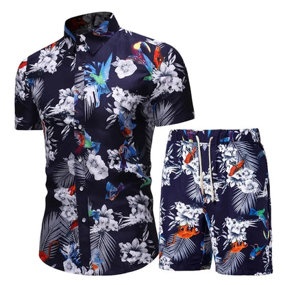 Men's Hawaiian Shirt & Shorts Set