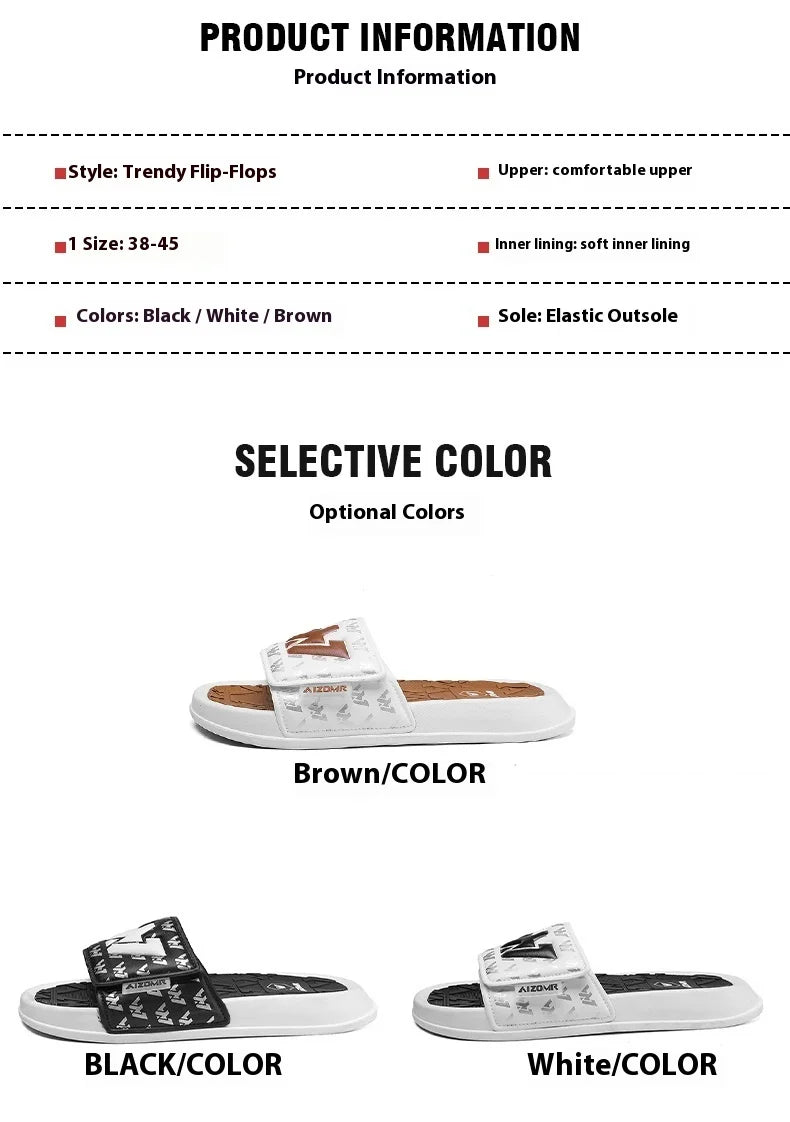 Men's Summer Beach Sandals — Comfortable PVC with High-Grip Rubber Outsole