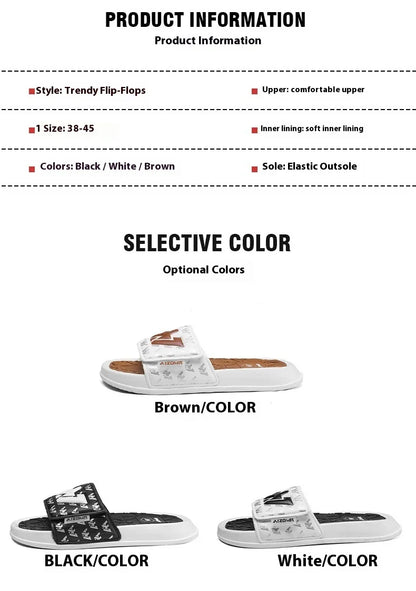 Men's Summer Beach Sandals — Comfortable PVC with High-Grip Rubber Outsole