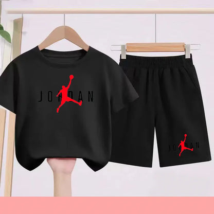 Summer Children's Football and Basketball Sports Clothing-children'sT-shirts+shorts Highly Absorbent Sports Short-sleeved Shirts