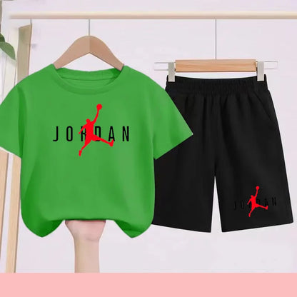 Summer Children's Football and Basketball Sports Clothing-children'sT-shirts+shorts Highly Absorbent Sports Short-sleeved Shirts