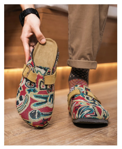 Men's Summer Sandals Casual Shoes Men Comfortable Driving Lazy Shoes Breathable Walking Shoes Non Slip Lightweight Sneakers