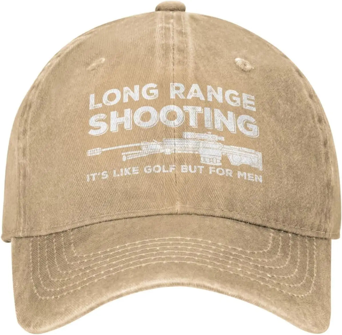 Funny Shooting Slogan Dad Hat — Washed Denim Baseball Cap for Men & Women