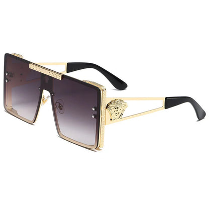 Oversized Metal Frame Sunglasses – Unisex Polarized Street Style