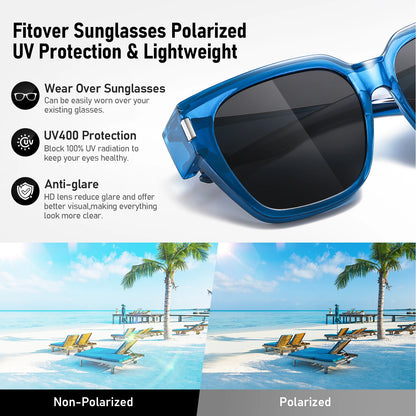 Women's Polarized Sunglasses – Anti-Glare UV400 Square Frame