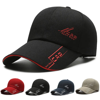 Long Brim Baseball Cap — Outdoor Sun & Fishing Hat for Men & Women