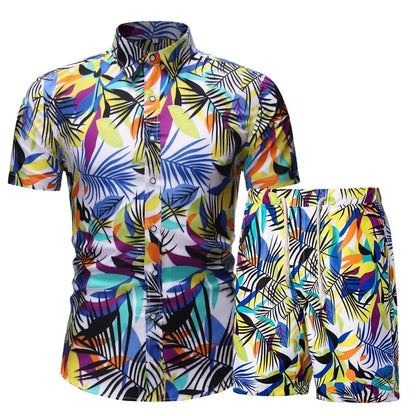 Men's Hawaiian Shirt & Shorts Set