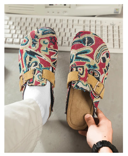 Men's Summer Sandals Casual Shoes Men Comfortable Driving Lazy Shoes Breathable Walking Shoes Non Slip Lightweight Sneakers