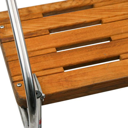 Teak Telescopic Boat Swimming Platform with Ladder