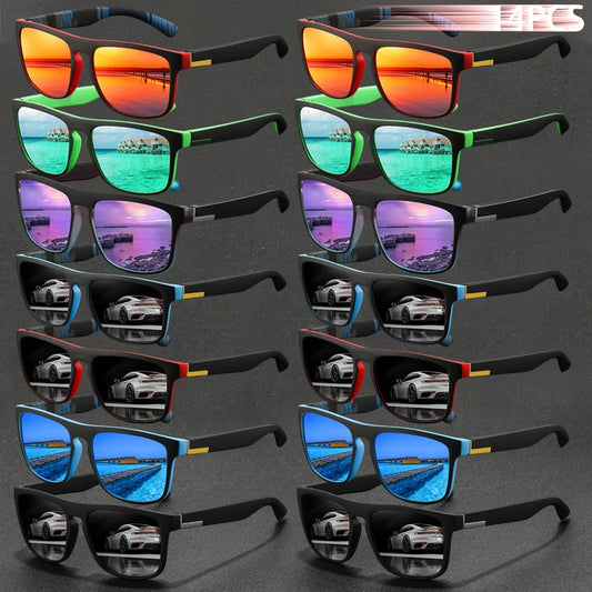 14-Pack Vintage Square Sunglasses — UV400 Unisex Men & Women