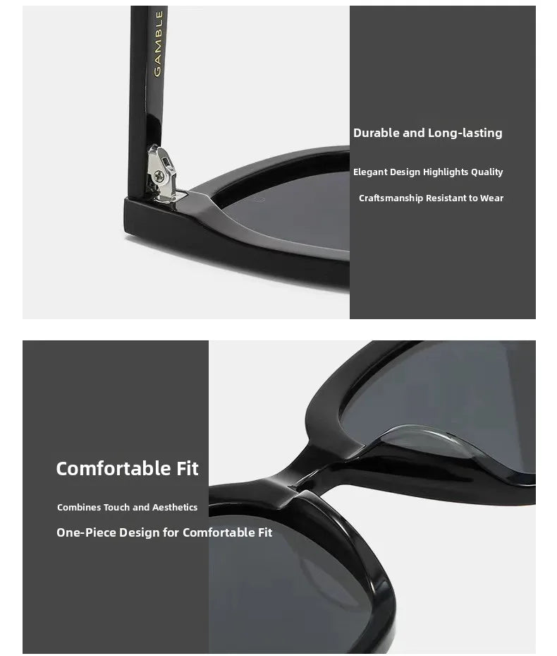 Women's UV Protection Driving Sunglasses — Fashionable Round Frame