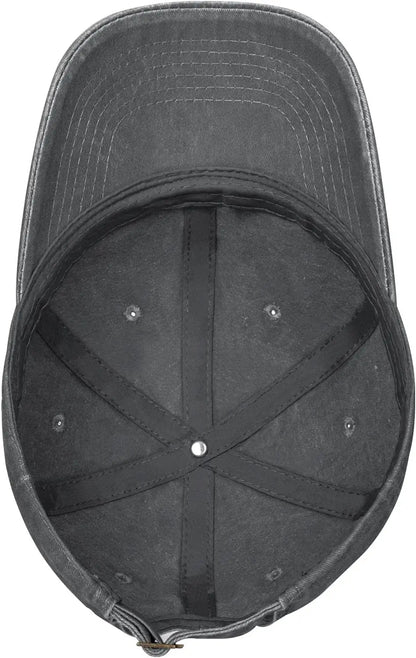 Funny Shooting Slogan Dad Hat — Washed Denim Baseball Cap for Men & Women