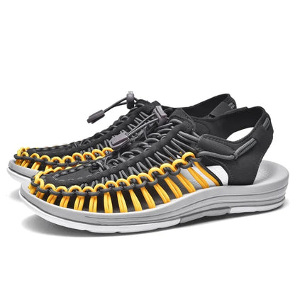 Handwoven Flat Beach Sandals — Breathable Casual Outdoor Sandals for Men & Women