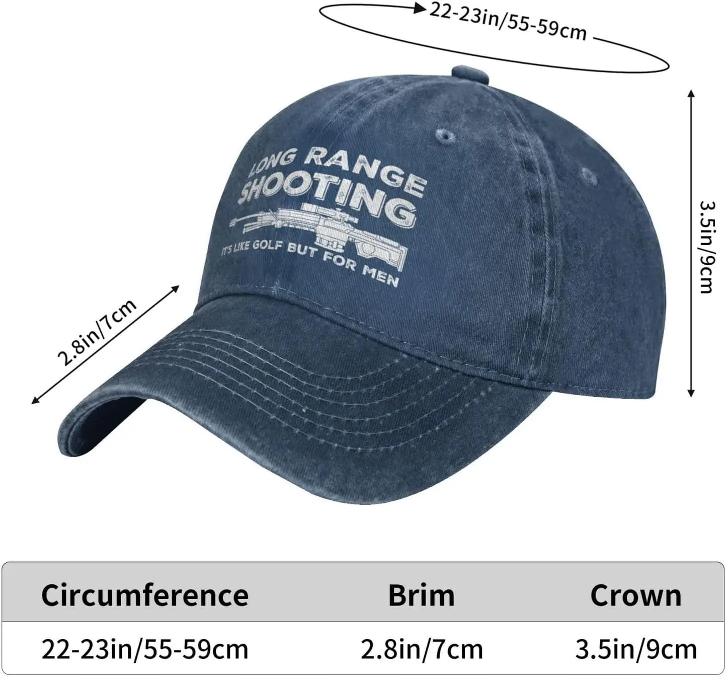 Funny Shooting Slogan Dad Hat — Washed Denim Baseball Cap for Men & Women