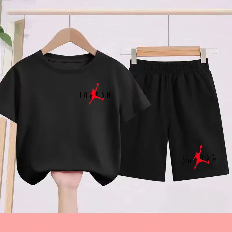 Summer Children's Football and Basketball Sports Clothing-children'sT-shirts+shorts Highly Absorbent Sports Short-sleeved Shirts