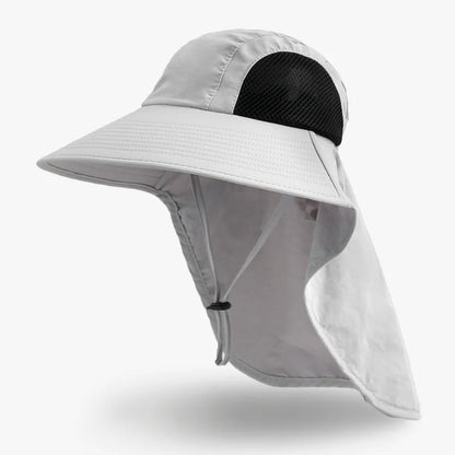 Breathable Wide Brim Fisherman Sun Hat — Outdoor Shawl Cap for Men & Women