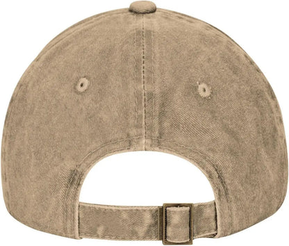 Funny Shooting Slogan Dad Hat — Washed Denim Baseball Cap for Men & Women