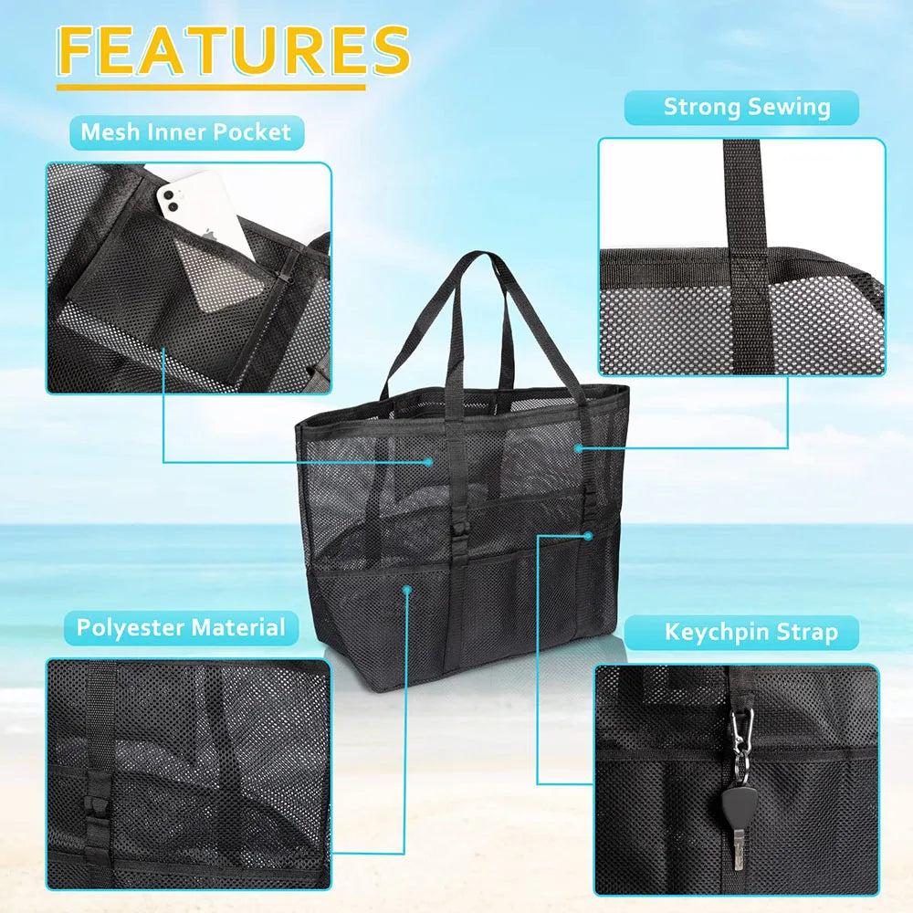 Mesh Beach Bag Waterproof Sandproo